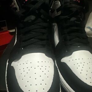 Jordan Black and White High-Top Sneakers